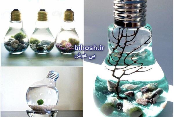 عکس ایده های جالب برای تزیین خانه با وسایل دور ریختنی