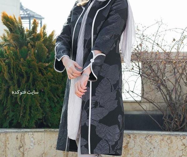 عکس مدل مانتو دخترانه جدید دو رنگ
