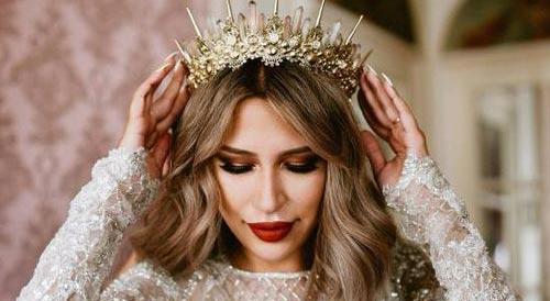 عکس لباس عروس وتاج