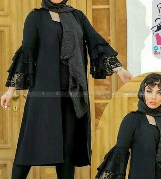 عکس مانتو جلو باز استین کلوش