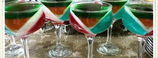 عکس ژله لیوانی کج