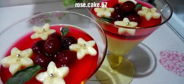 عکس ژله لیوانی کج