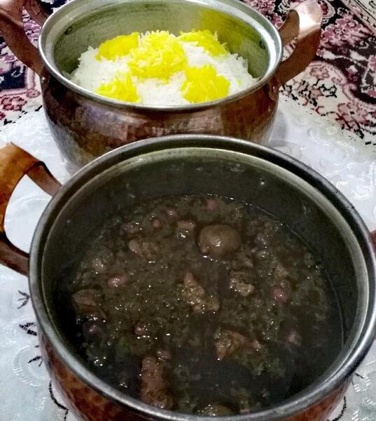 عکس قورمه سبزی فیک