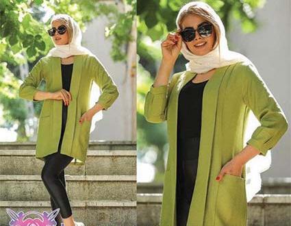عکس مدل مانتو جلو باز یقه شالی