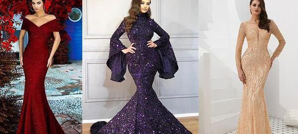 عکس لباس مجلسی کوتاه مدل ماهی
