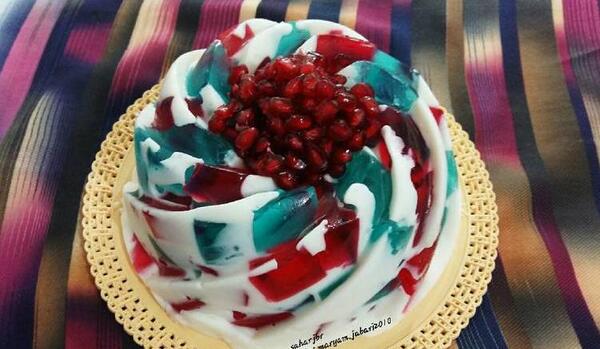 عکس ژله شیشه خورده