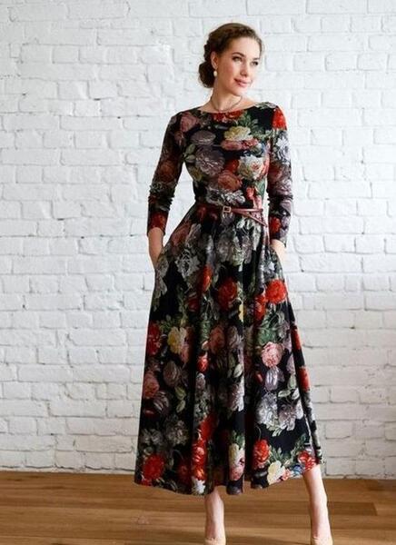 عکس لباس مجلسی زنانه گلدار
