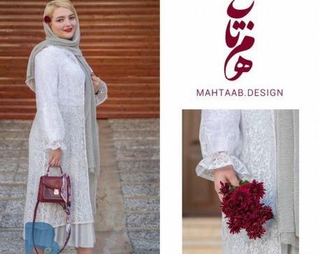 عکس مدل مانتو اسپرت گیپور دار