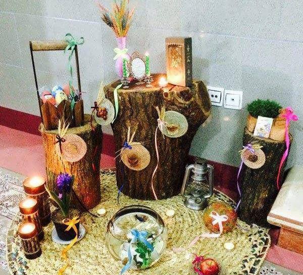 عکس هفت سین با سیخ چوبی