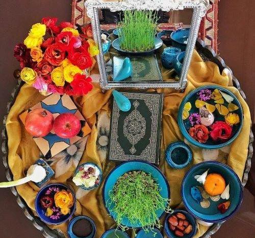 عکس سفره هفت سین روی سینی