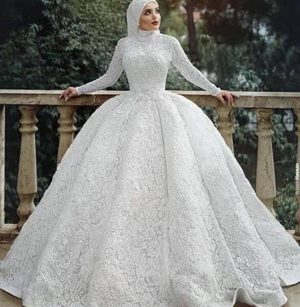 عکس لباس عروس حجابی