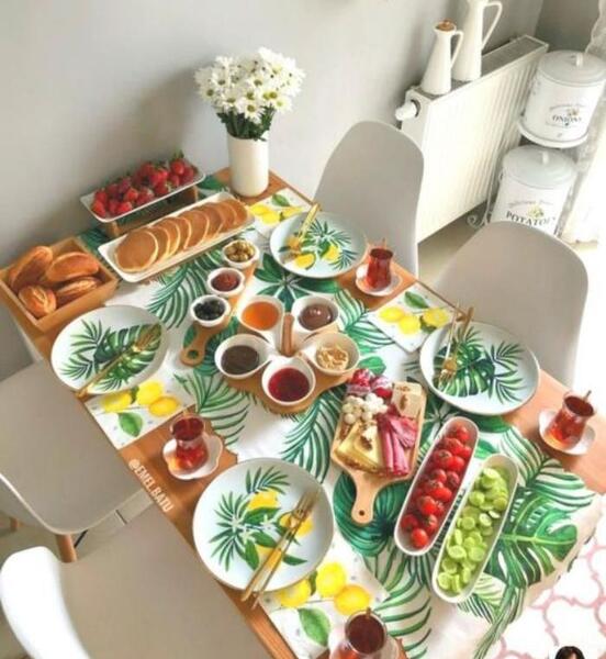 عکس ایده برای سفره صبحانه