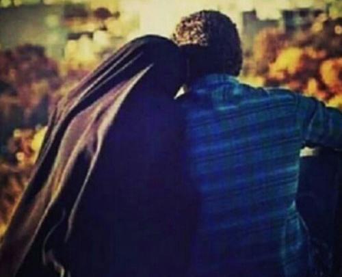 عکس عاشقانه دونفره با چادر