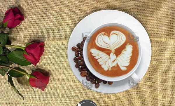 عکس قهوه و گل