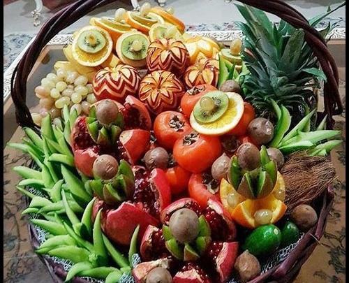 عکس ایده شب یلدا تزیین میوه