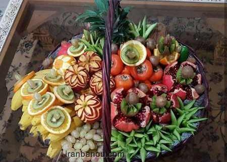 عکس ایده شب یلدا تزیین میوه