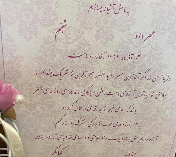 عکس عروسی مهرداد میناوند