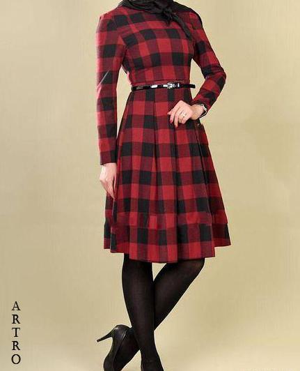 عکس مدل مانتو جدید دخترانه چهارخونه