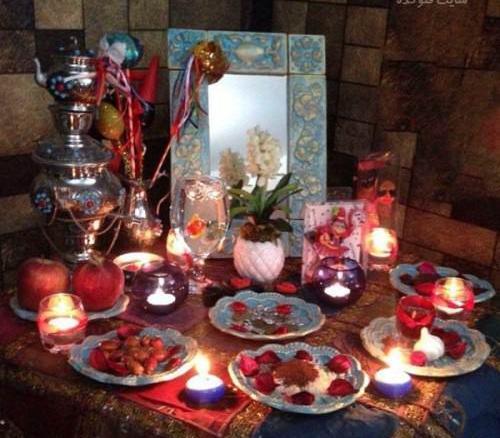 عکس سفره هفت سین روی میز ناهار خوری