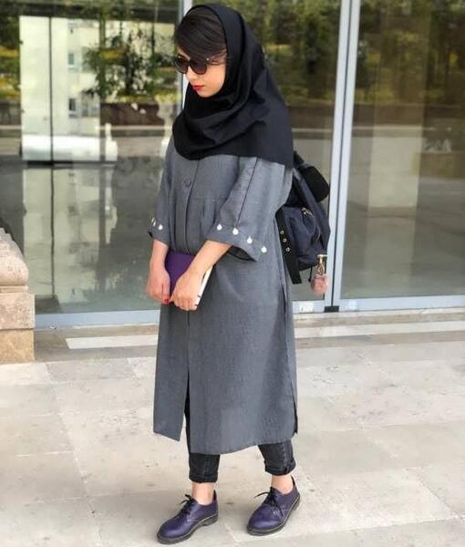 عکس مانتو بلند دانشجویی