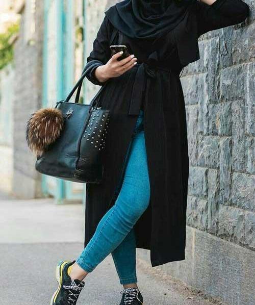 عکس مانتو بلند دانشجویی