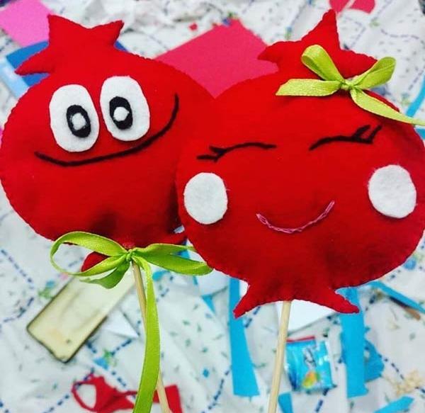 عکس ایده شب یلدا نمد