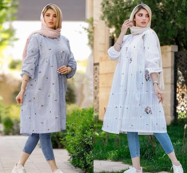 عکس قیمت مدل مانتو بلند جدید