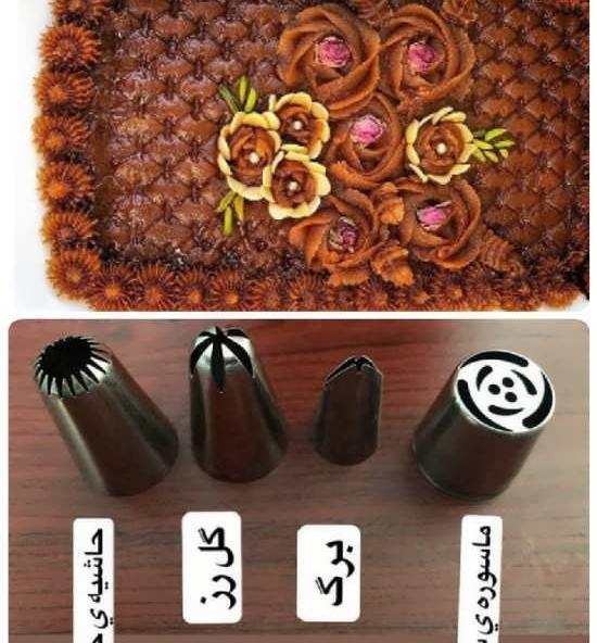 عکس تزیین حلوا با گل رز