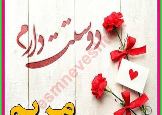 عکس نوشته مریم دوست دارم