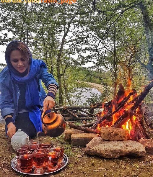 عکس چای آتیش