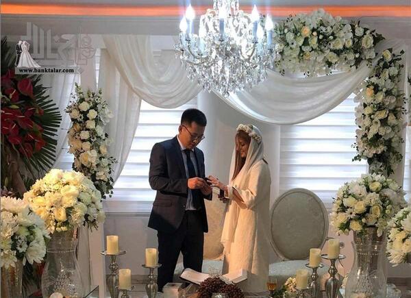 عکس عروس و داماد در محضر عقد