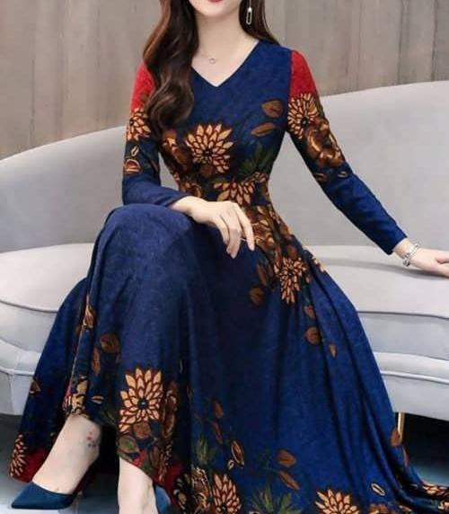 عکس مدل لباس مجلسی مخمل افغانی