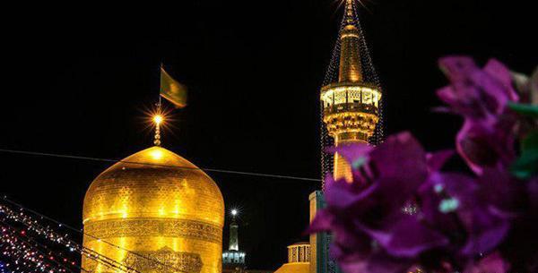 عکس حرم امام رضا با گل