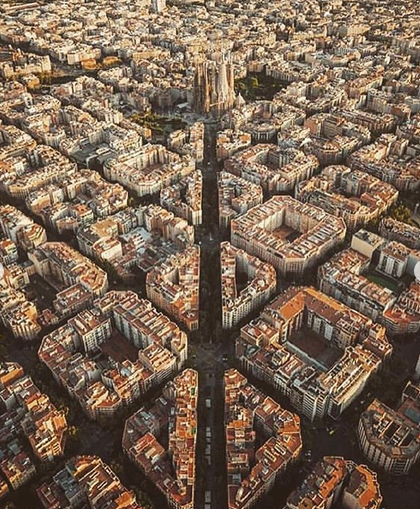 عکس هوایی بارسلونا