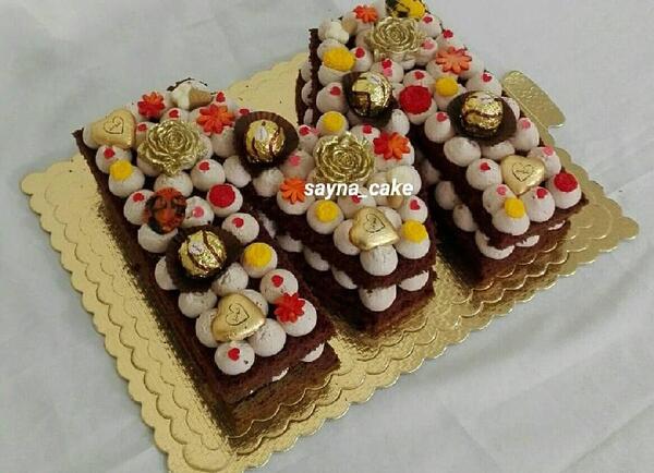 عکس کیک حروف m