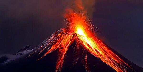 عکس آتشفشانی