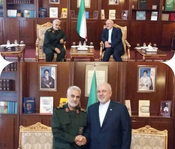عکس سردار سلیمانی ظریف