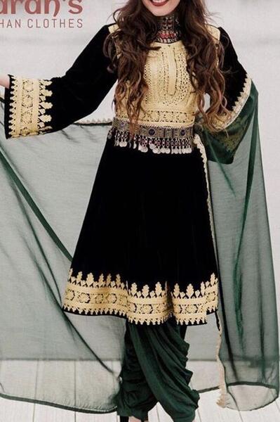 عکس لباس مجلسی ساده افغانی
