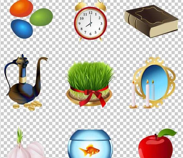 عکس گرافیکی از سفره هفت سین