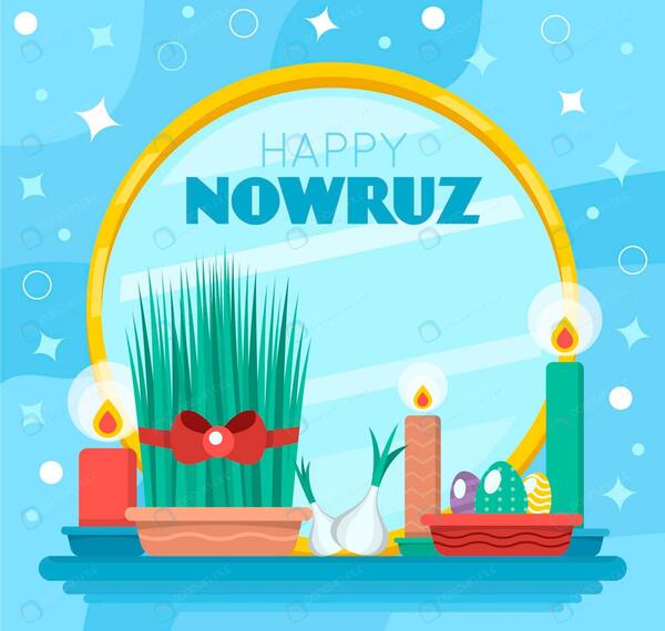 عکس گرافیکی از سفره هفت سین