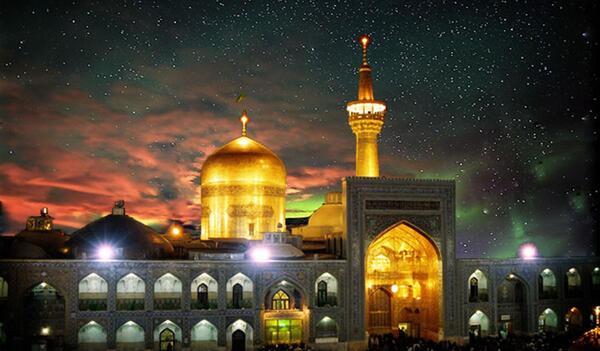 عکس حرم امام رضا و امام حسین با هم