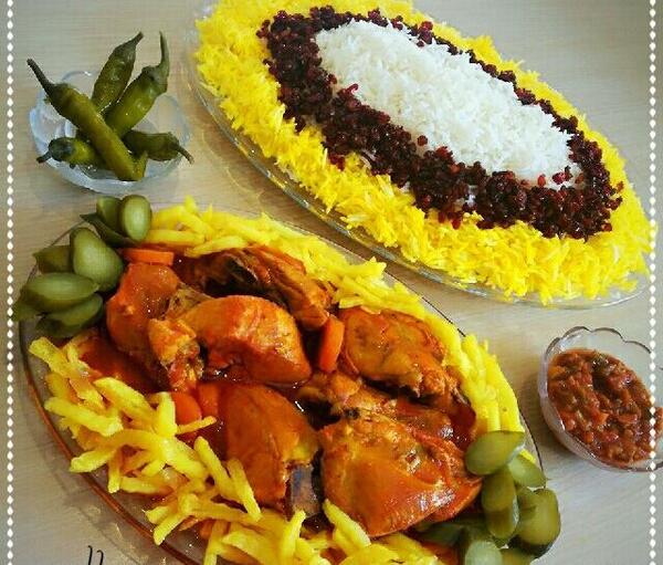 عکس دیزاین زرشک پلو با مرغ