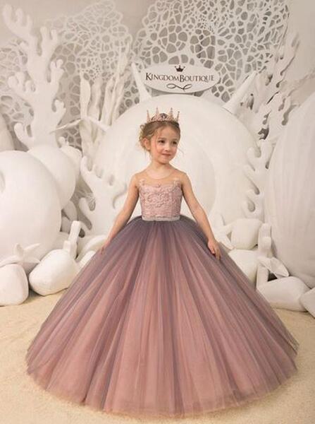 عکس لباس عروس پرنسسی پفی بچه گانه