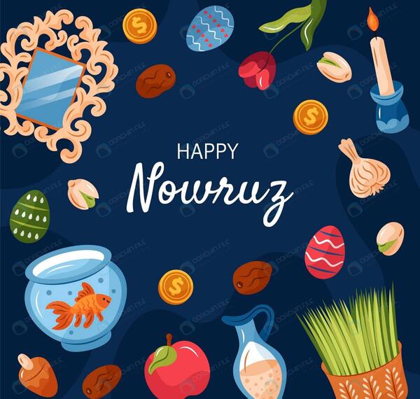 عکس از سفره هفت سین کارتونی