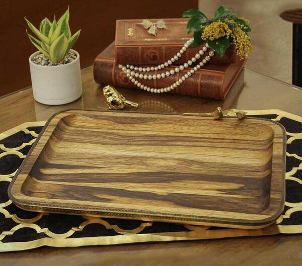 عکس سینی چای چوبی