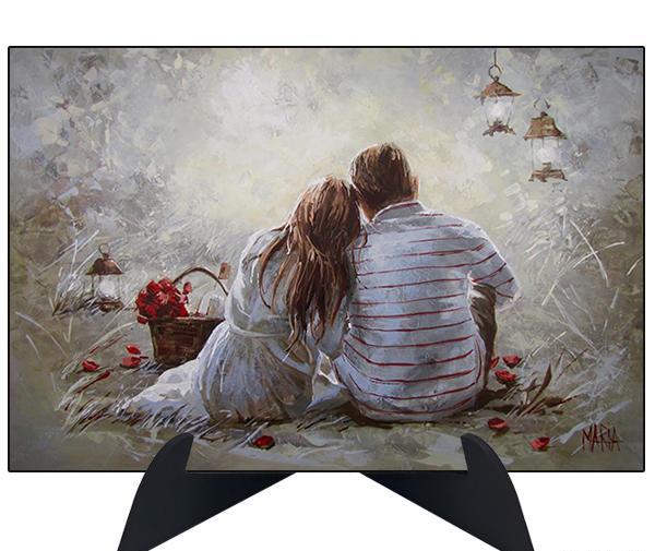 عکس نقاشی بوسه عاشقانه