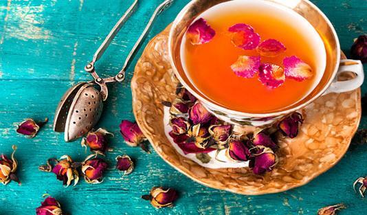 عکس چای گل محمدی