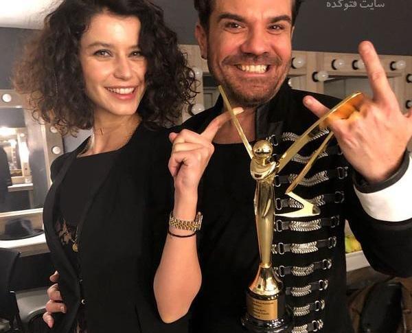 عکس برن سات و همسرش