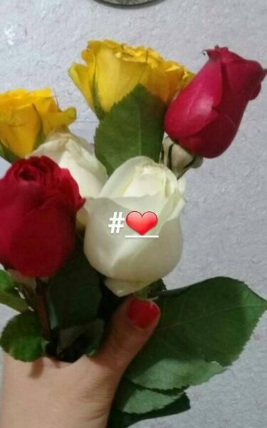 عکس فیک گل کشیدن