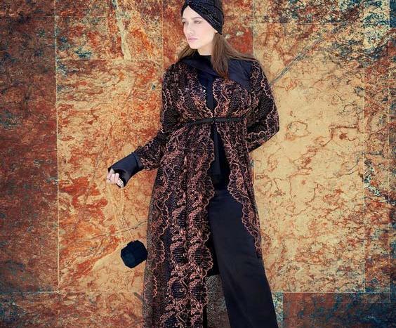 عکس مدل جدید مانتو گیپور بلند